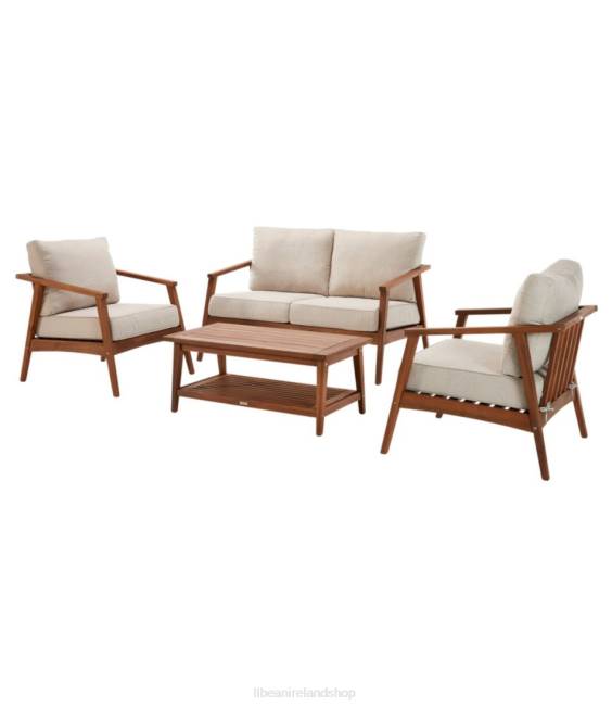 LLBean Eucalyptus 4-Piece Patio Set Unisex J46J2857 Home Goods Natural