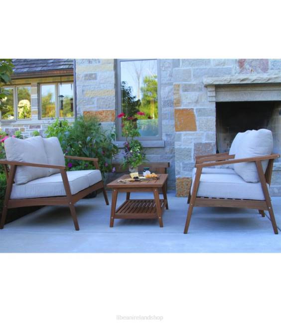 LLBean Eucalyptus 4-Piece Patio Set Unisex J46J2857 Home Goods Natural