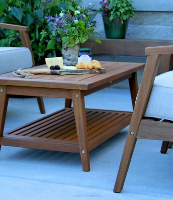 LLBean Eucalyptus 4-Piece Patio Set Unisex J46J2857 Home Goods Natural