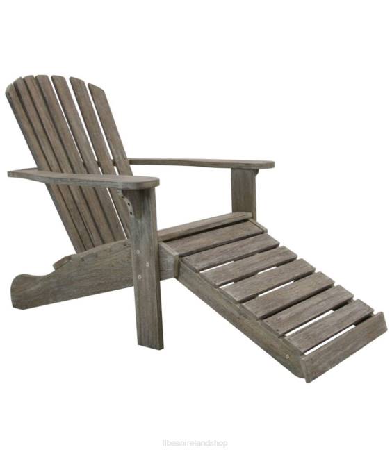 LLBean Eucalyptus Adirondack Lounger Unisex J46J2895 Backyard  Patio Gray Washed