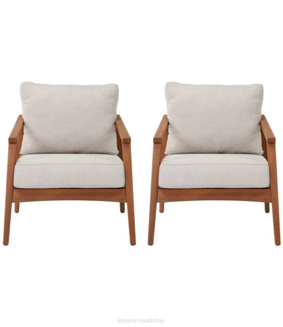 LLBean Eucalyptus Patio Chair Set of Two Unisex J46J2844 Home Goods Natural