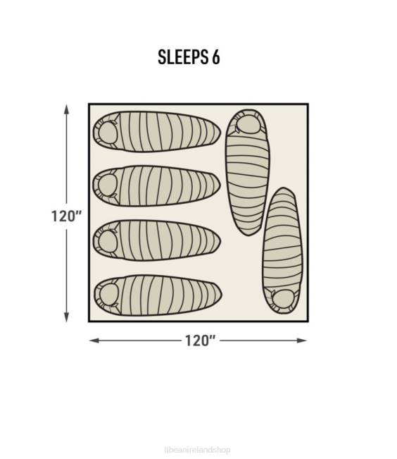 LLBean Eureka Copper Canyon LX 6-Person Tent Unisex J46J1410 Outdoor Equipment Orange/Blue