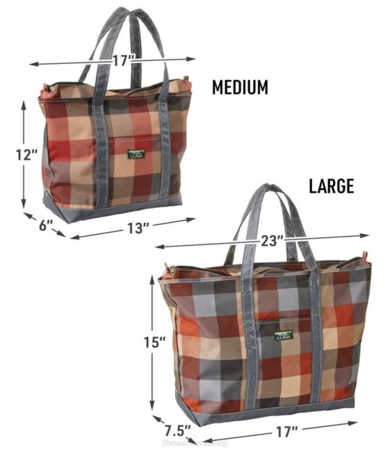 LLBean Everyday Lightweight Tote Plaid Unisex J46J2325 Accessories Moonlight Blue Buffalo