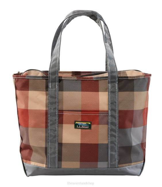 LLBean Everyday Lightweight Tote Plaid Unisex J46J5414 Accessories Apple Cinnamon Katahdin Logo