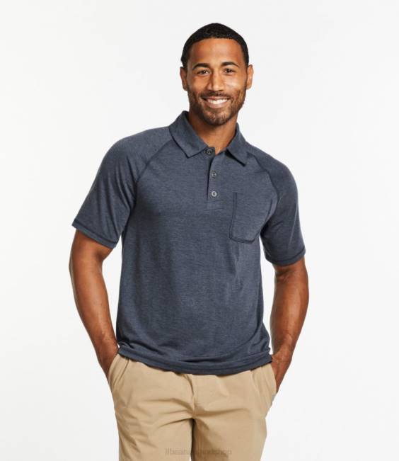 LLBean Everyday SunSmart Polo Men J46J4729 Clothing Gray Heather
