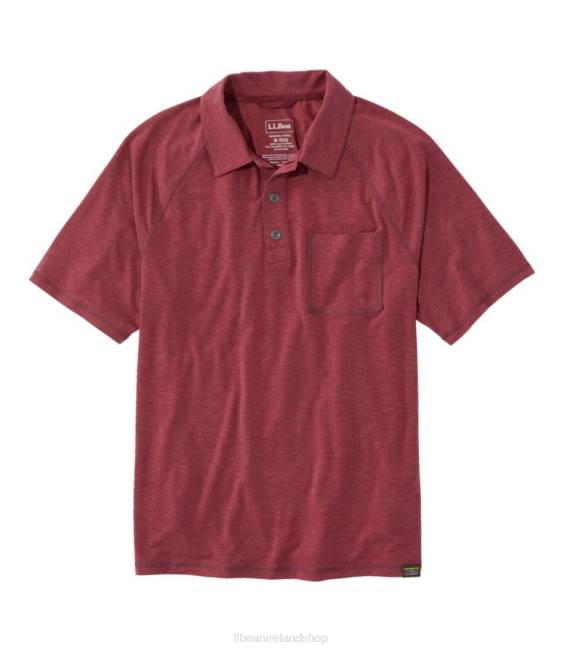 LLBean Everyday SunSmart Polo Men J46J5776 Clothing Red Wine