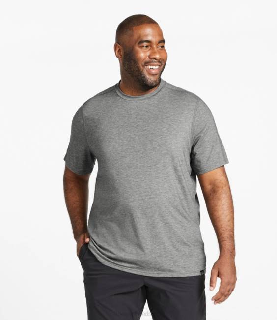 LLBean Everyday SunSmart Tee Men J46J6502 Clothing Gray Heather