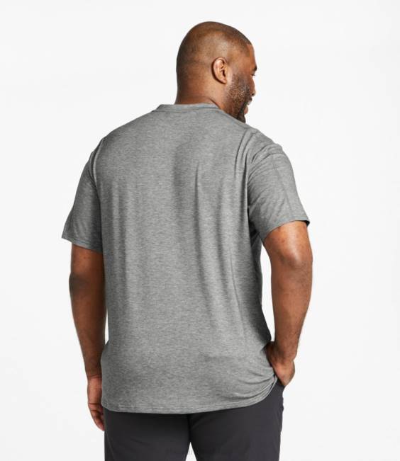 LLBean Everyday SunSmart Tee Men J46J6502 Clothing Gray Heather