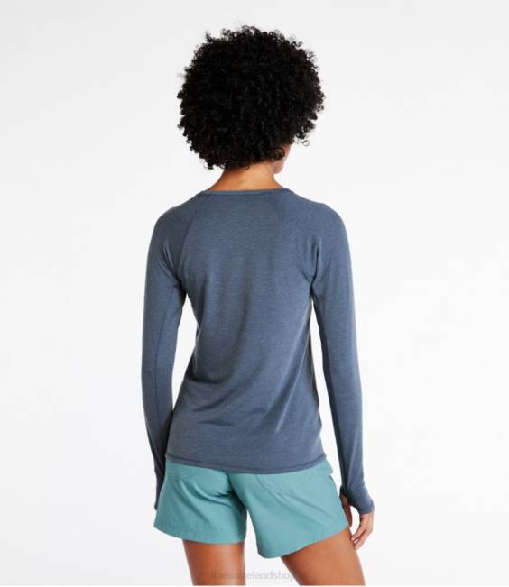 LLBean Everyday SunSmart Tee Women J46J484 Clothing Nautical Navy Katahdin