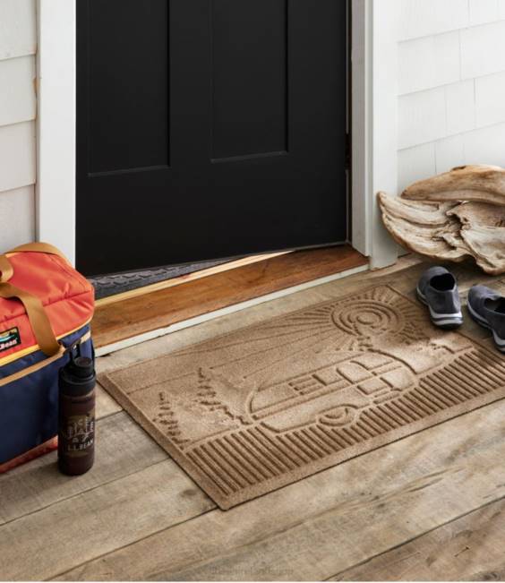 LLBean Everyspace Recycled Waterhog Doormat Camper Unisex J46J2677 Home Goods Bluestone