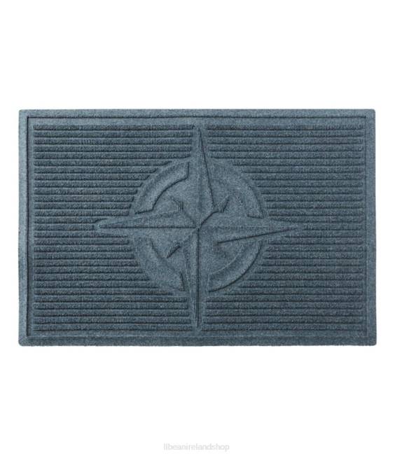LLBean Everyspace Recycled Waterhog Doormat Compass Rose Unisex J46J2616 Home Goods Bluestone