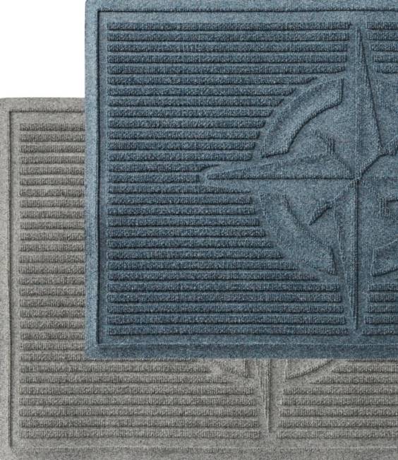 LLBean Everyspace Recycled Waterhog Doormat Compass Rose Unisex J46J2616 Home Goods Bluestone