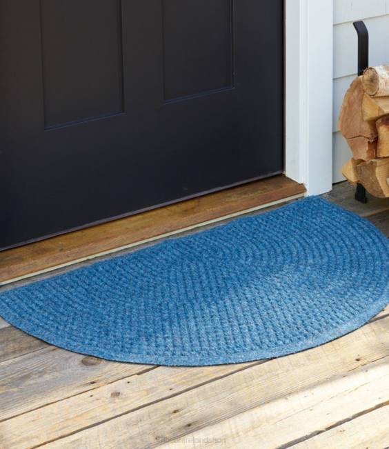 LLBean Everyspace Recycled Waterhog Doormat Crescent Unisex J46J5502 Home Goods Evergreen