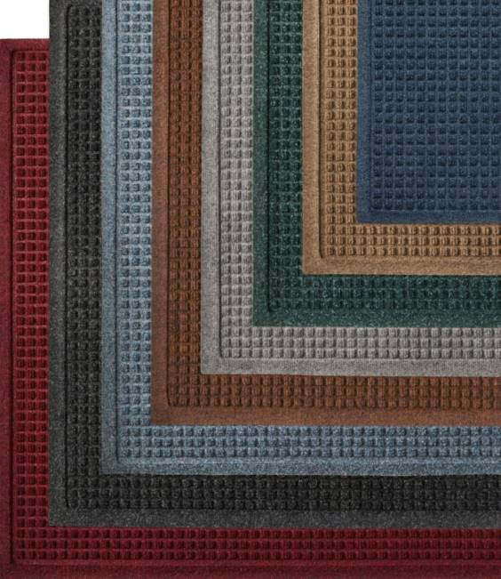 LLBean Everyspace Recycled Waterhog Doormat Crescent Unisex J46J7118 Home Goods Blue