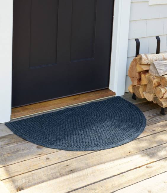 LLBean Everyspace Recycled Waterhog Doormat Crescent Unisex J46J7118 Home Goods Blue