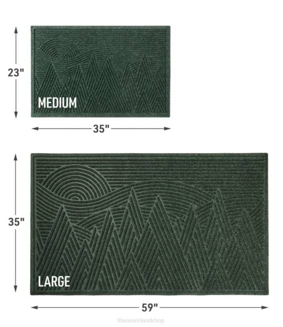 LLBean Everyspace Recycled Waterhog Doormat Mountain Scene Unisex J46J2466 Home Goods Camel