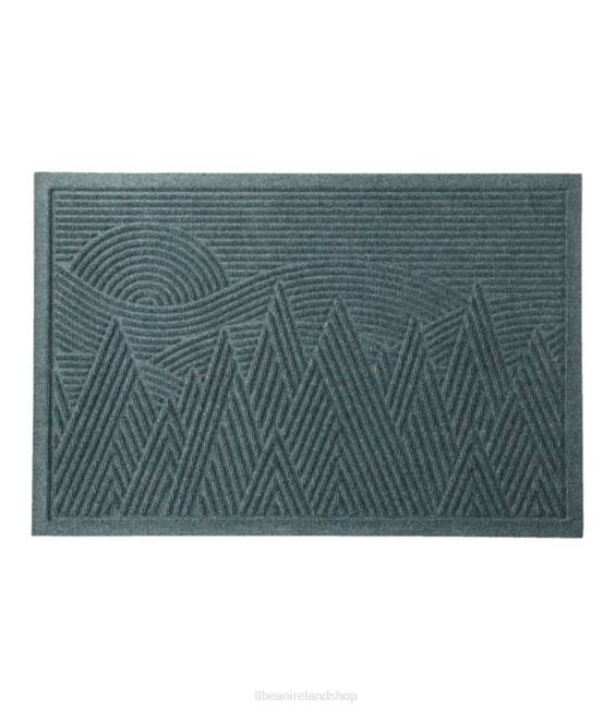 LLBean Everyspace Recycled Waterhog Doormat Mountain Scene Unisex J46J5499 Home Goods Bluestone