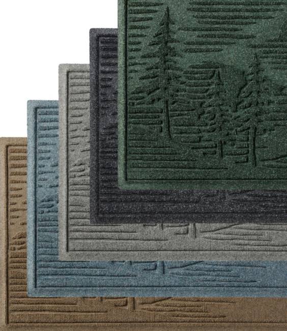 LLBean Everyspace Recycled Waterhog Doormat Pine Trees Unisex J46J5506 Home Goods Bluestone