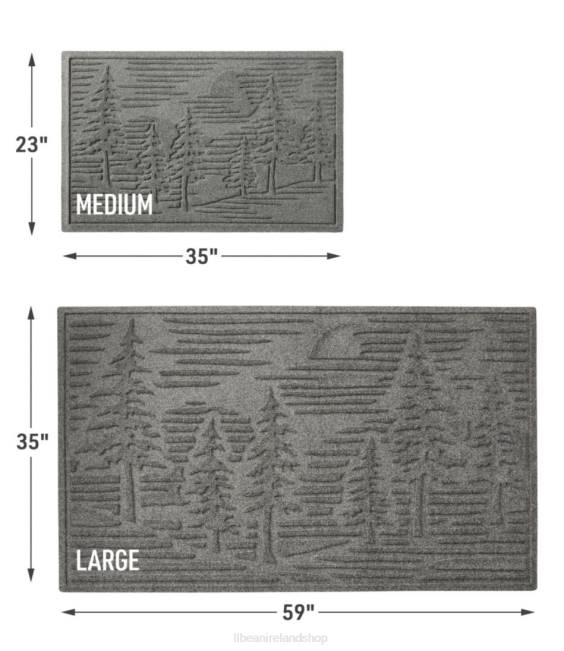 LLBean Everyspace Recycled Waterhog Doormat Pine Trees Unisex J46J5506 Home Goods Bluestone