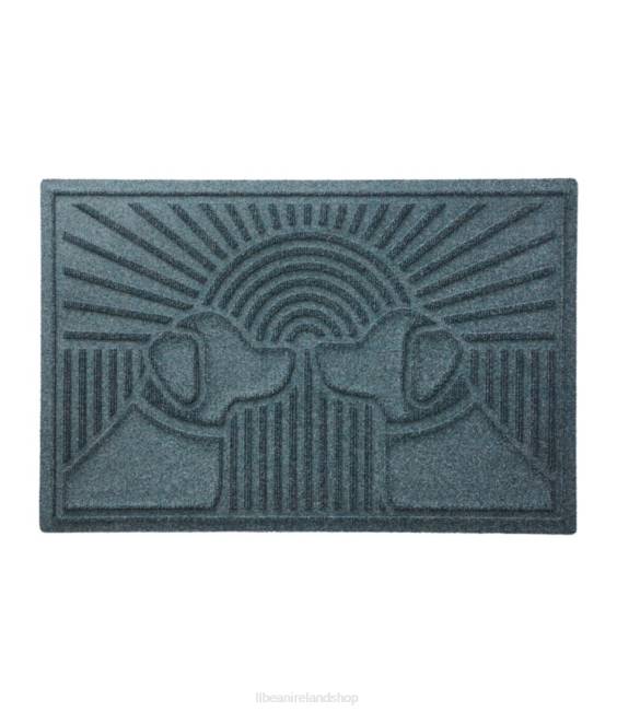 LLBean Everyspace Recycled Waterhog Doormat Sunrise Dogs Unisex J46J6309 Home Goods Bluestone