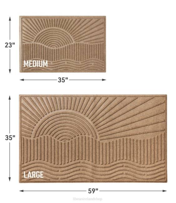 LLBean Everyspace Recycled Waterhog Doormat Sunrise Unisex J46J6302 Home Goods Medium Gray