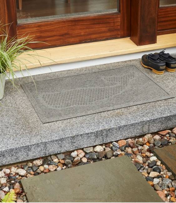 LLBean Everyspace Recycled Waterhog Doormat Swimming Whale Unisex J46J2591 Home Goods Bluestone