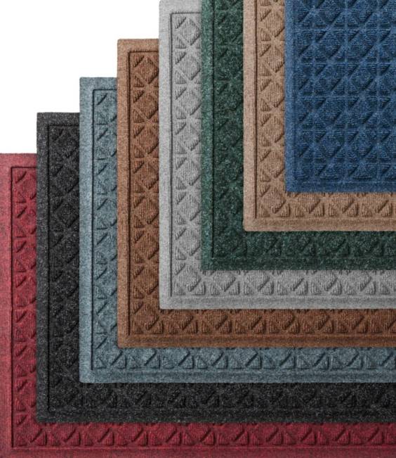 LLBean Everyspace Recycled Waterhog Doormat Tiles Unisex J46J5503 Home Goods Evergreen