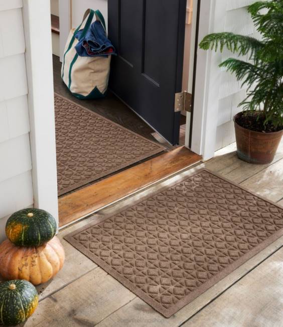 LLBean Everyspace Recycled Waterhog Doormat Tiles Unisex J46J5503 Home Goods Evergreen