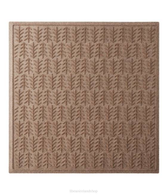LLBean Everyspace Recycled Waterhog Mat Square Trees Unisex J46J4405 Home Goods Camel