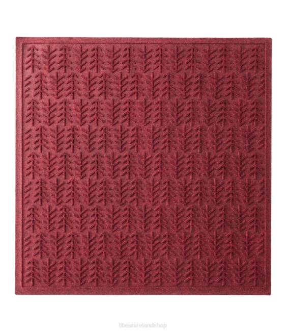 LLBean Everyspace Recycled Waterhog Mat Square Trees Unisex J46J6326 Home Goods Cranberry