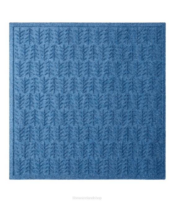 LLBean Everyspace Recycled Waterhog Mat Square Trees Unisex J46J7148 Home Goods Blue