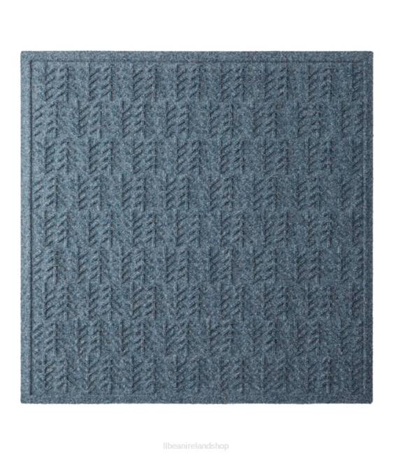 LLBean Everyspace Recycled Waterhog Mat Square Trees Unisex J46J7269 Home Goods Bluestone
