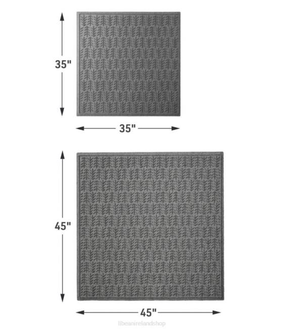 LLBean Everyspace Recycled Waterhog Mat Square Trees Unisex J46J7332 Home Goods Medium Gray