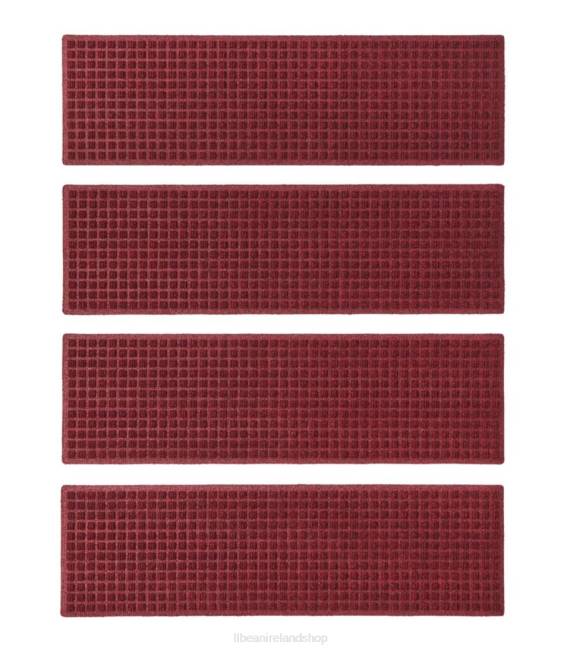 LLBean Everyspace Recycled Waterhog Mat Stair Treads Set of Four Unisex J46J6800 Home Goods Cranberry