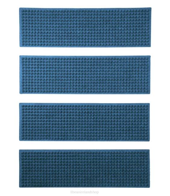 LLBean Everyspace Recycled Waterhog Mat Stair Treads Set of Four Unisex J46J7252 Home Goods Blue