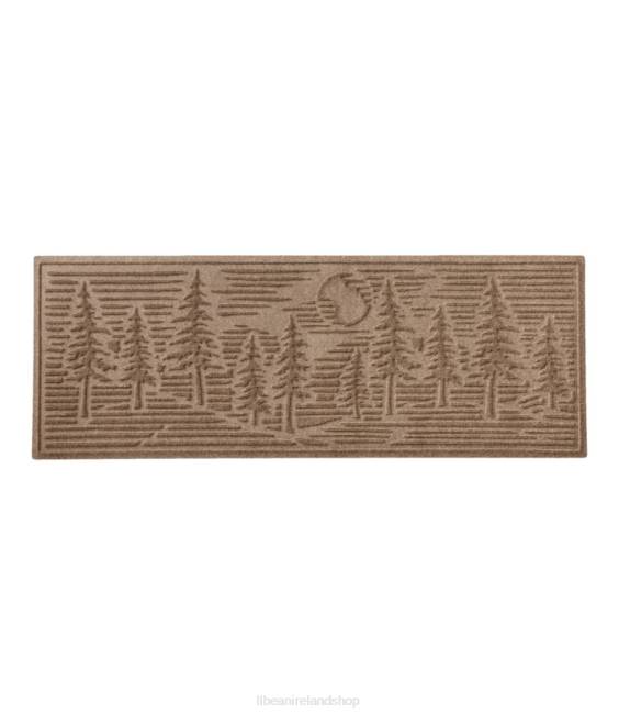 LLBean Everyspace Recycled Waterhog Runner Pine Trees Unisex J46J2628 Home Goods Camel