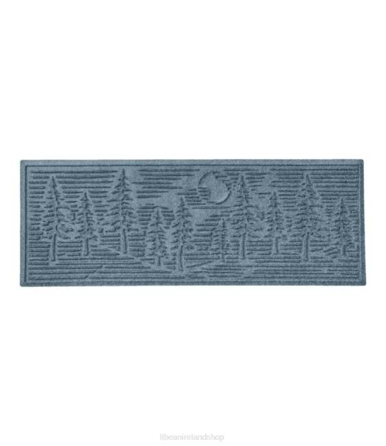 LLBean Everyspace Recycled Waterhog Runner Pine Trees Unisex J46J5585 Home Goods Bluestone
