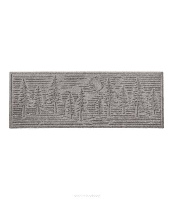 LLBean Everyspace Recycled Waterhog Runner Pine Trees Unisex J46J6347 Home Goods Medium Gray