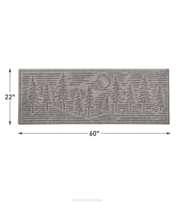 LLBean Everyspace Recycled Waterhog Runner Pine Trees Unisex J46J6347 Home Goods Medium Gray