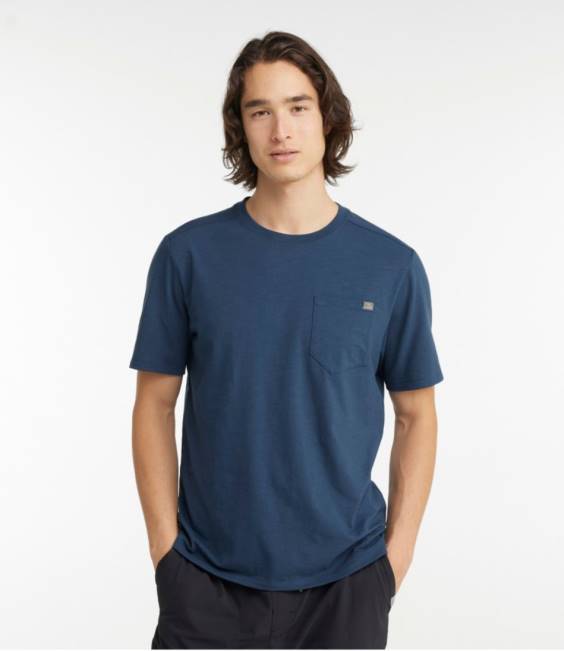 LLBean Explorer Slub Tee Men J46J6546 Clothing Rosewood