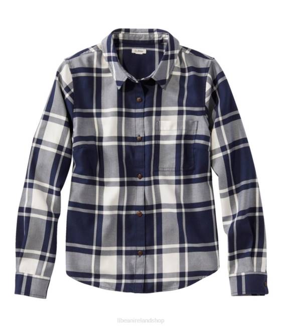 LLBean Feather-Soft Twill Shirt Women J46J354 Clothing Bright Navy