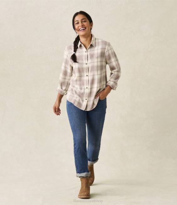 LLBean Feather-Soft Twill Shirt Women J46J354 Clothing Bright Navy