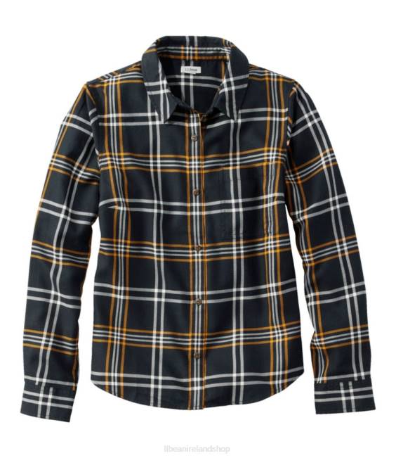 LLBean Feather-Soft Twill Shirt Women J46J5859 Clothing Black