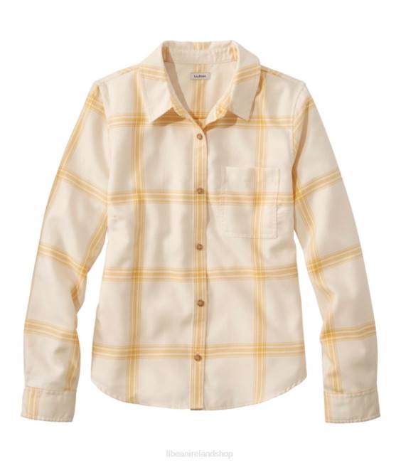 LLBean Feather-Soft Twill Shirt Women J46J6979 Clothing Goldenrod