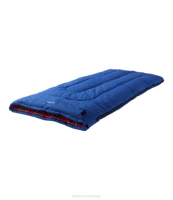 LLBean Flannel Lined Camp Sleeping Bag 40 degree Unisex J46J1320 Outdoor Equipment Regatta Blue/Royal Stewart