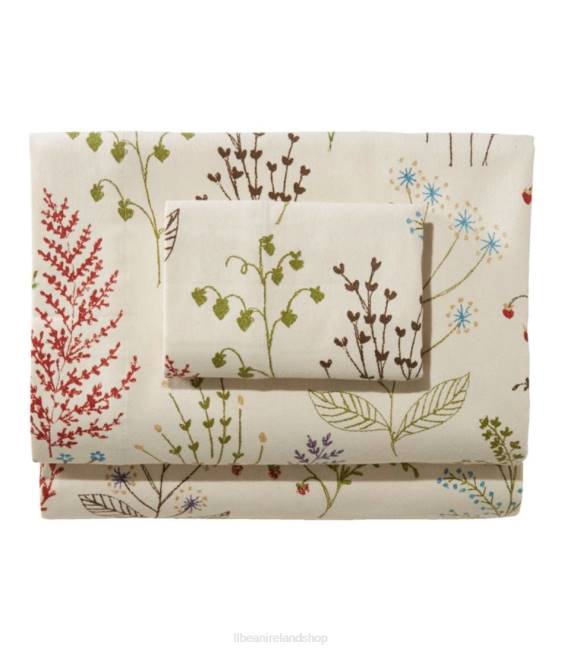 LLBean Flannel Sheet Collection Unisex J46J4451 Bedding Botanical Floral