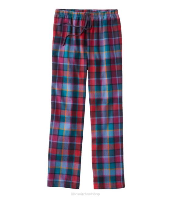LLBean Flannel Sleep Pants Women J46J7197 Clothing Rich Berry Plaid