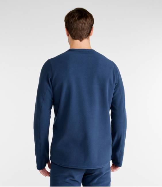 LLBean Fleece Base Layer Crew Men J46J775 Clothing Red Wine
