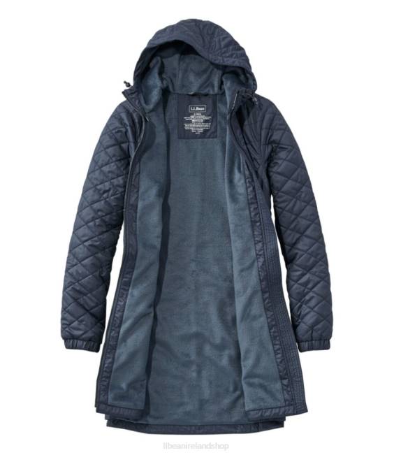 LLBean Fleece-Lined Primaloft Coat Women J46J3607 Outerwear Mineral Blue
