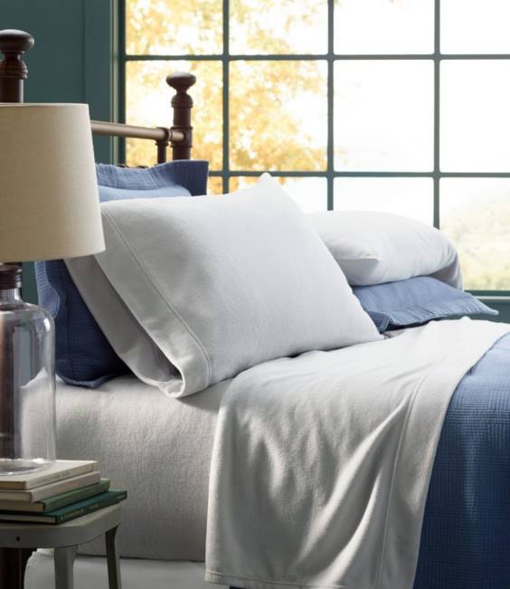 LLBean Fleece Sheet Collection Unisex J46J4486 Bedding Soft Blue